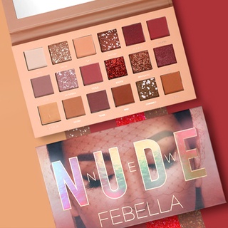 Paleta de sombras Febella New Nude/ Cores Nude de alta pigmentação PSO30318