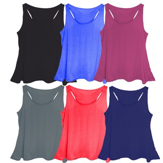 Kit 6 Camisetas Blusinha Blusa Feminina Plus Size Poliéster Costa Nadador Tamanho Grande até G4 (58) Mulher