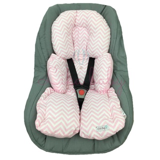 Colchonete Ajuste Para aparelho Bebê Conforto , Carrinhos E Cadeiras 70 cm x 35 cm cor chevron rosa