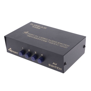 Lun 4 Porta Av Entrada De Áudio E Vídeo Rca 4 1 Saída Switcher Selector Switch Splitter Box (5)