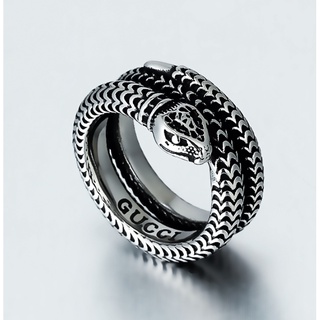 anel de cascavel gucci prata 925