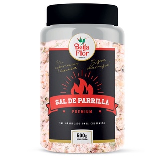 Tempero Sal de Parrilha Premium 500g - Porta Condimento de Plástico