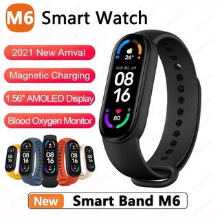 M6 Smartwatch Bluetooth Monitor Cardíaco Prova D'água Smart band PK Mi watch