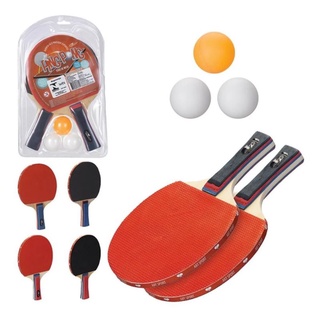 Raquete Tênis De Mesa Ping Pong Kit 2 Raquetes 3 Bolinhas Dia das Crianças