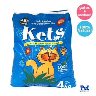 Areia Sanitária para Gatos e Mascotes - Kets 4kg