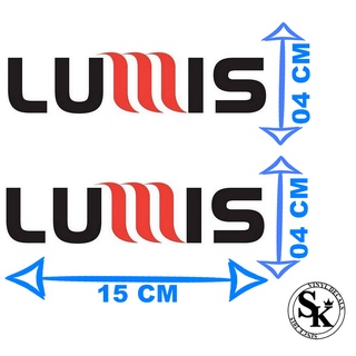 2 Adesivos Logo Lumis Pesca Pescaria 15cm x 7cm