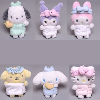 New 20cm Cinnamoroll Sanrio Plush Kitty Cat My Melody Plush Anime Cartoon Cute Spa Set Dolls Plush Toys For Girls Kids Toys Birthday Gift