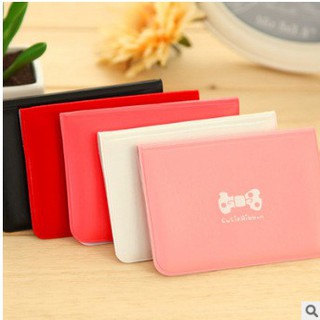 Foldable Business Bank ID Card Holder Transprant Double Layers Bus Photo Credit Card Badge Protector School Stainery