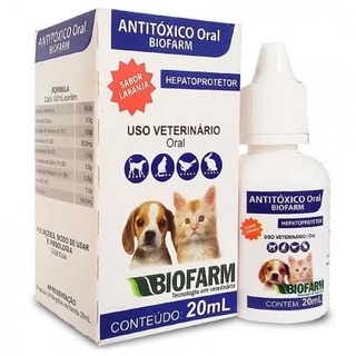 Antitóxico Oral Cães e Gatos Biofarm 20 ml