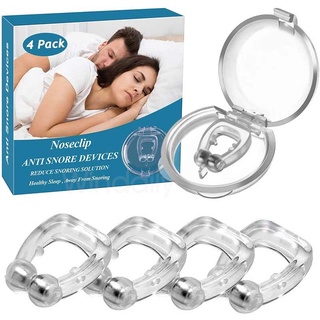 4Pcs Magnetic Anti Snore Nose Clip Reusable Silicone Snore Stopper For Deep Sleep Less Snore