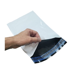 25 Envelopes Plástico Com Lacre Adesivo 12x18 BRANCO Embalagem Para Envio De Objetos Sedex Correios Transportadoras 12 x 18 - 25 unidades (5)
