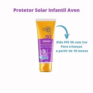 Avon Protetor Solar Infantil Kids com cor FPS 50 120 g