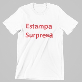 Camiseta unissex queima de estoque ESTAMPA SURPRESA feminino masculino liquidação