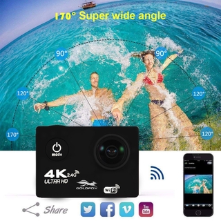 Câmera Esportiva Ação WiFi 2.0" 4K Ultra HD 60fps Aventura Estilo À prova d'água Mergulho Esqui Filmador (4)