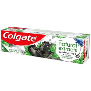 Creme/Gel Dental Colgate Natural Extracts Purificante com Carvão Ativado e Menta 90g