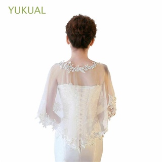 YUKUAL Fashion Women Bridal Summer Party Casual Lace Shawl Wedding Cape/Multicolor