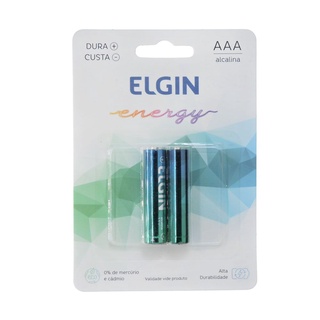 Pilha Alcalina AAA C/2 Elgin Energy Alkaline