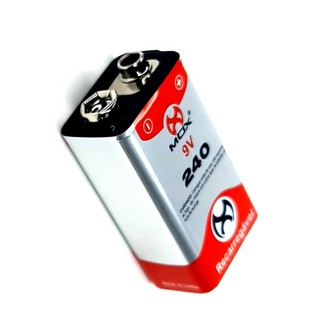 Bateria Recarregável 9v Nimh 240mah Mox Pilha Retângulo para controle remoto brinquedo campainha sem fio Digital multimeter
