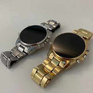 Relógio de Pulso Feminino Digital Dourado Prata e Rose Touch de Led Fashion smartwach