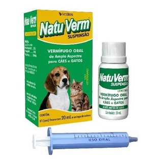 Vermifugo Cães E Gatos Natu Verm Suspensão Oral 20ml