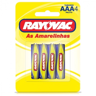 pilha Rayovac comum AAA com 4