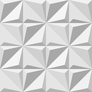 Papel De Parede Efeito 3d Geométrico Branco Adesivo 1m x 50cm (1)