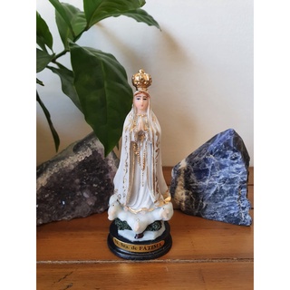 Imagem religiosa nossa senhora de fatima em resina 12cm MAria Padroeira