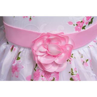 MQATZ Vestido De Princesa Rosa Para Meninas/Casamento/Festa De Aniversário 3-10 Anos (6)