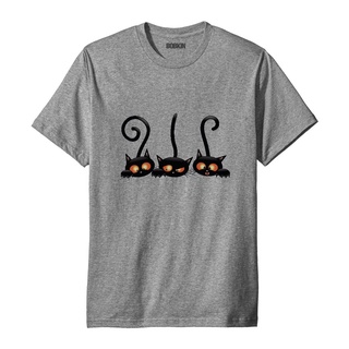 Camiseta Masculina Gatos Pretos Halloween