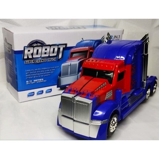 Brinquedo Infantil Caminhão Transformers Robô com Som e Luz