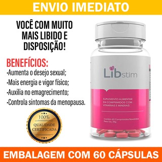 LibStim Suplemento Alimentar Libido em Comprimidos Multivitamínico (60 Comprimidos)