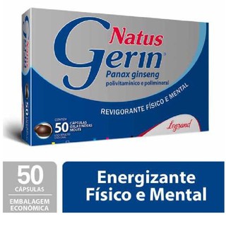 Revigorante Físico e Mental - 50 CÁPSULAS NATUS GERIN