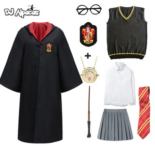 Wizard Cosplay Para Crianças Adultos Magic Bume Hermiovita Corbata Collar Accesorios Do Dia Das Bruxas (1)