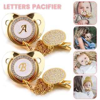 Chupeta Do Alfabeto Do Bebê Promoção De Luxo Transparente Letra Inicial Um Bling Bling Do Bebê Chupeta Com