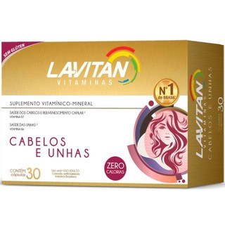 Lavitan Hair Cabelos e Unhas com 30 Cápsulas Crescimento Fortalecimento (1)