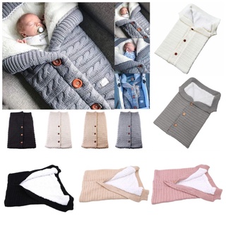 Cobertor Grosso E Quente Para Recém-Nascido Bebê Dormir Com Botão