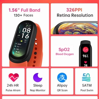 M6 Smartwatch Bluetooth Monitor Cardíaco Prova D'água Smart band PK Mi watch (2)