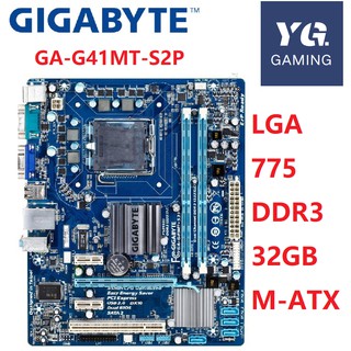 Placa-Mãe De Mesa Gigabyte GA-G41MT-S2P G41/Soquete LGA 775 Para Core 2 DDR3 8G micro ATX original Usado mainboard