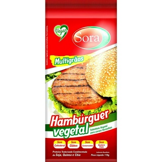 Hambúrguer Vegetal Carne Vermelha Sora 110g - Vegano