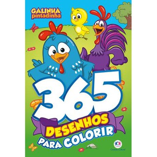 Livro Para Colorir Galinha Pintadinha 365 Desenhos Infantil