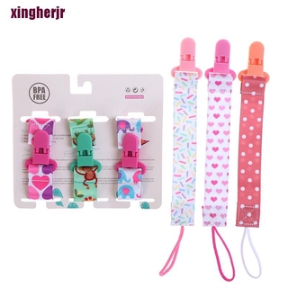 Jr 3Pcs/Set Baby Pacifier Clips Pacifier Chain Dummy Clip Nipple Holder For Nipples Xingher