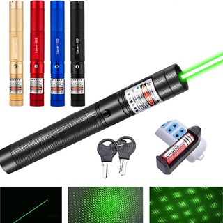 Powerful military 8000M green laser pointer with focusable laser pointer lamp burning beam starry green beam outdoor hunting las