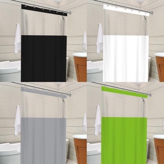 Cortina Box com Visor Transparente PVC Banheiro Antimofo com Ganchos 1,98x1,38 Impermeável