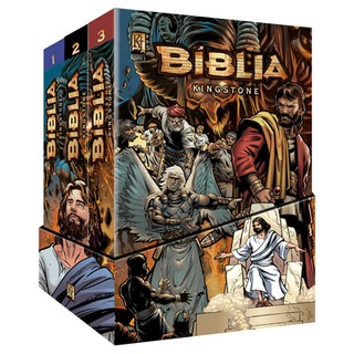 BÍBLIA KINGSTONE - COMPLETA EM QUADRINHOS - BOX com 3 VOLUMES