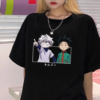 Camiseta Unissex Estampa Killua E Gon Hunter X Camisa Manga Curta Anime Japonês