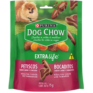 Petisco Nestlé Purina Dog Chow Carinhos Mix Carne e Cenoura para Cães Adultos - 75g