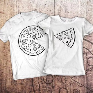 Conjunto Camisetas + Baby Look Tradicional Casal Pizza Mega Oferta (2)