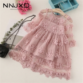 WFRV Vestido Baby Girls Summer Lace Dresses for Birthday Party