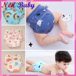 (Neil Baby) 1pcs 6 Camadas Fralda De Pano De Algodão Calças De Treinamento Do Bebê Lavável Respirável Fraldas Aprendizagem