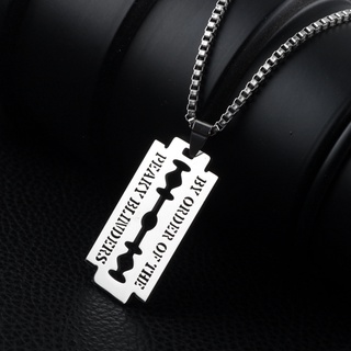 Cool Punk Hiphop By Order Of The Peaky Blinders Razor Blade Stainless Steel Pendant Necklaces Chain For Men/Women
